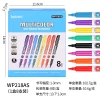 Pok WP218AS color whiteboard pen, 8-color erasable water-based whiteboard pen, POP advertising pen, marker pen details Picture